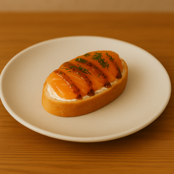 Canapé Graved Lachs Stück